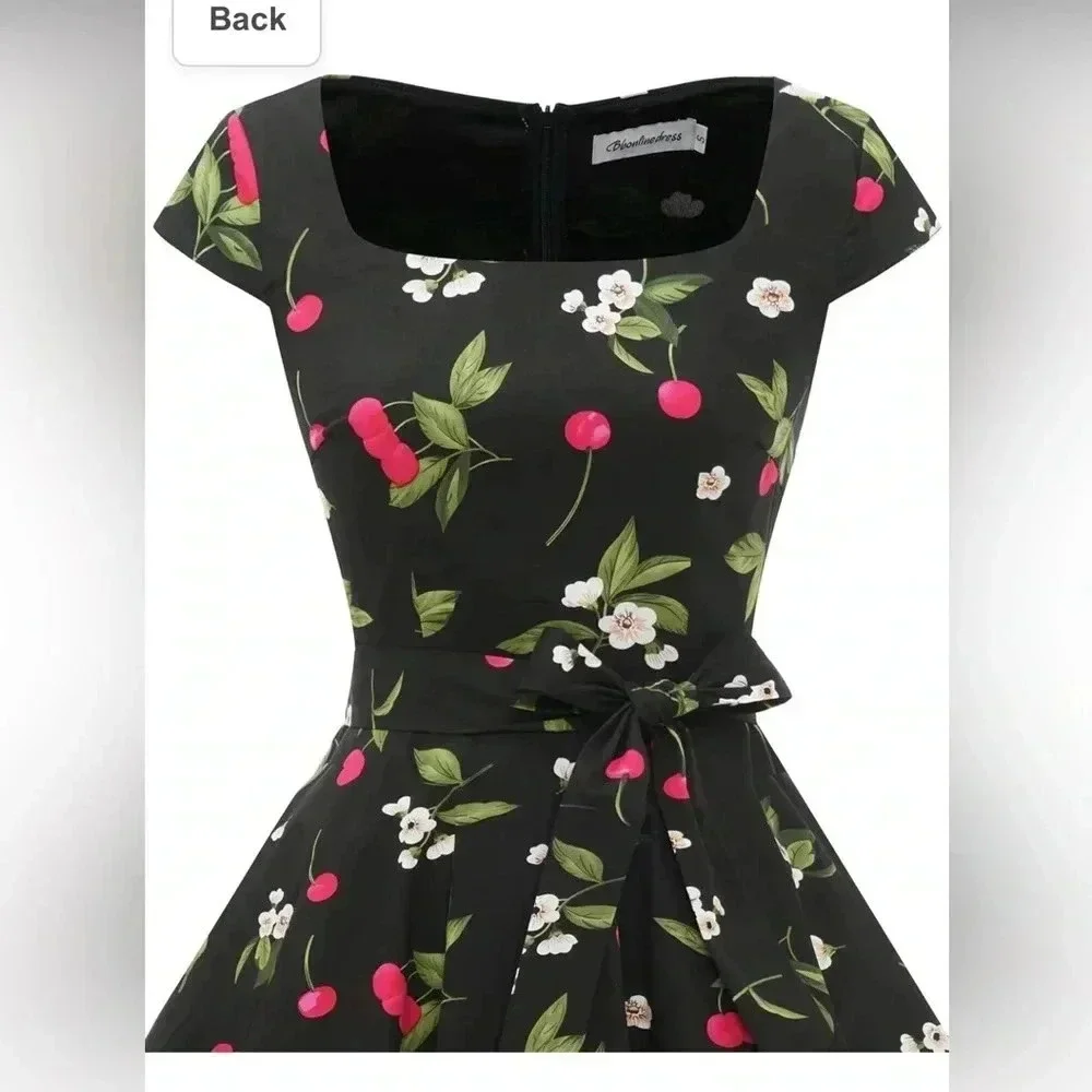 Bbonlinedress cotton cocktail dress Sz L NWOT #004 - Picture 2 of 7